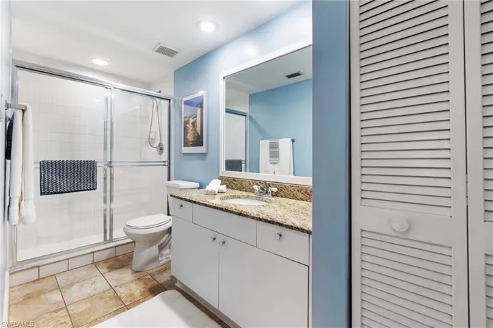 Guest bathroom with walk-in shower