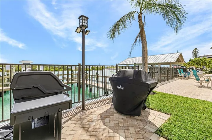 The barbecue area.