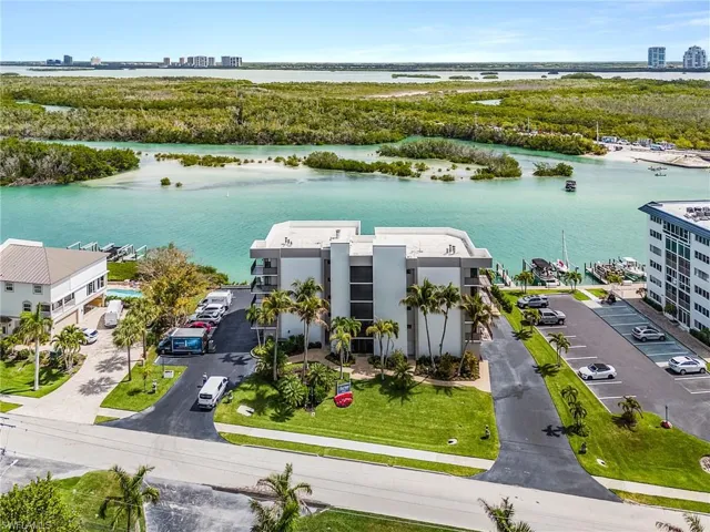View showing Estero bay and inland high-rises in the background.