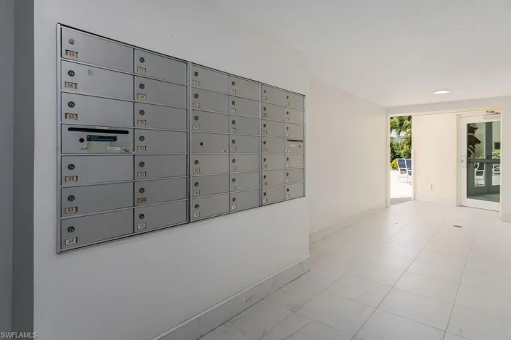 Mailboxes are immediately outside building from the unit!