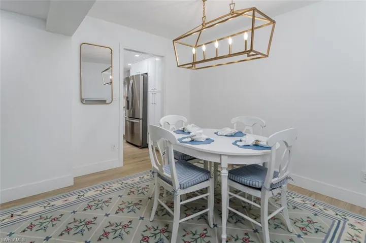 This Dining area can accommodate a much larger table!