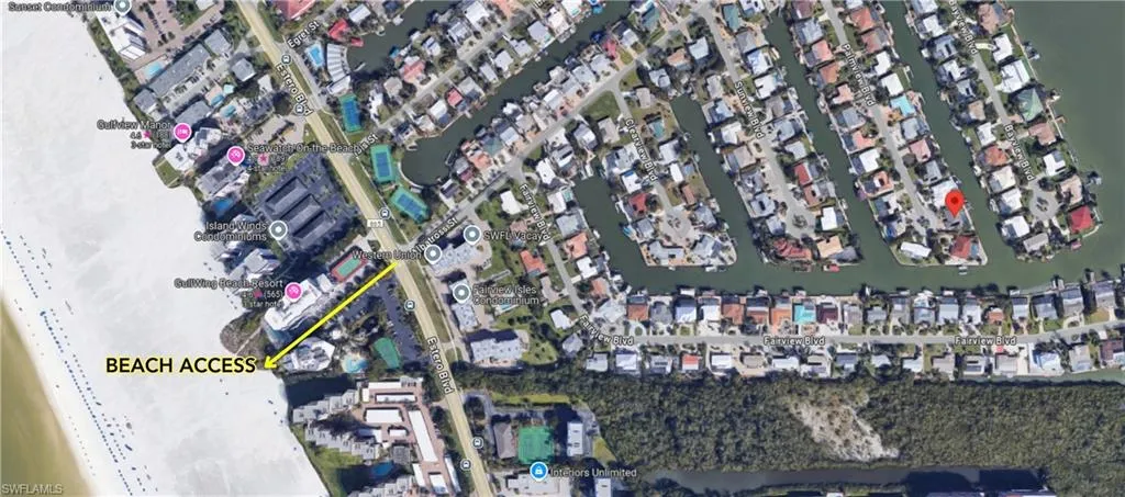 Fairview Isles Beach Access is right between Gullwing and Pointe Estero
