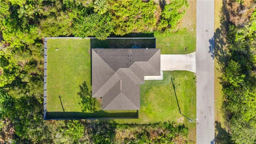 Birds eye view of property