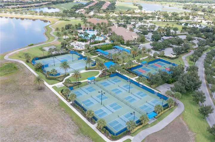 Pickleball, tennis and bocce courts