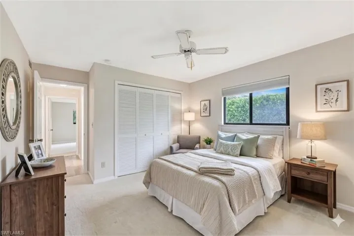 Guest bedroom virtually staged