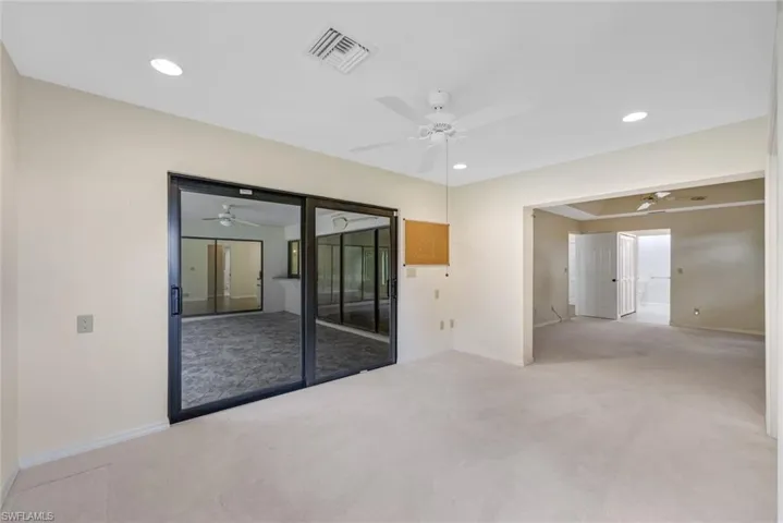 Office is open to bedrom