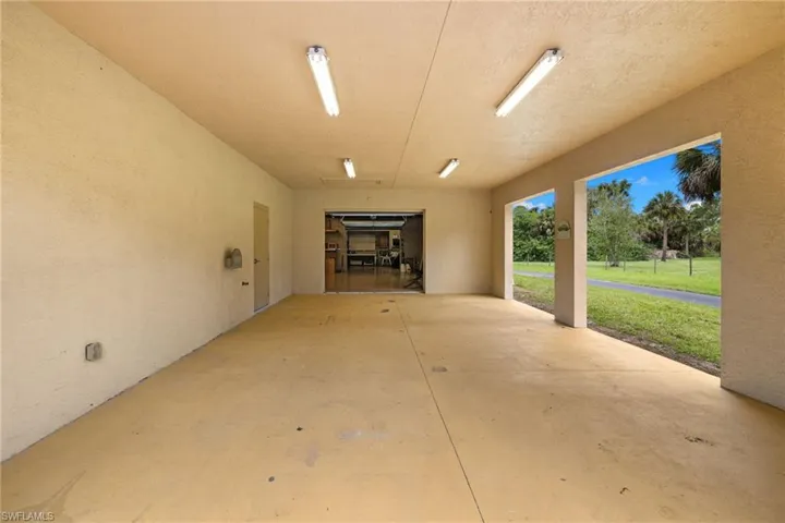 carport area of workshop