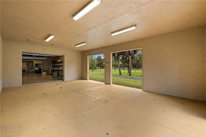 carport area of workshop