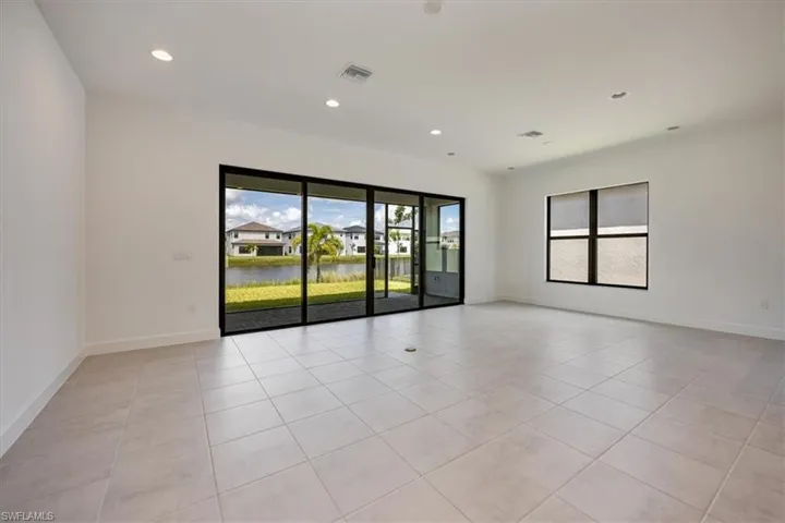 View of tiled spare room