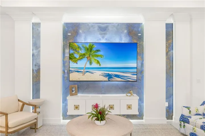 Custom Porcelain-Tiled TV Wall! A must see!