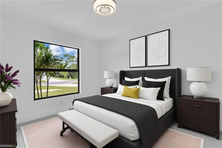 Bedroom with baseboards