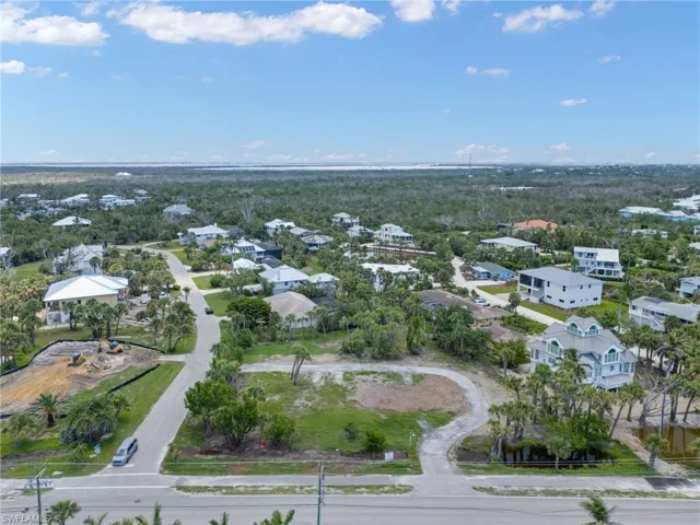Aerial view of residential area