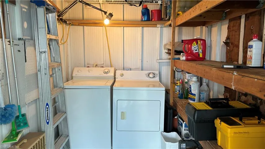 Laundry and Storage area. All tools are included in the sale.