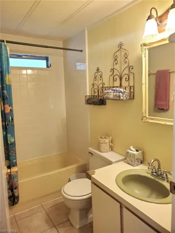 Second Full Bathroom has a shower/tub combination.