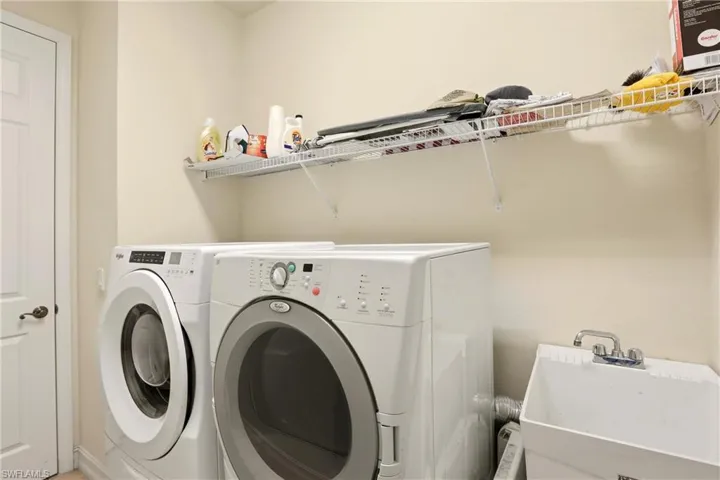 Laundry area with washing machine and dryer