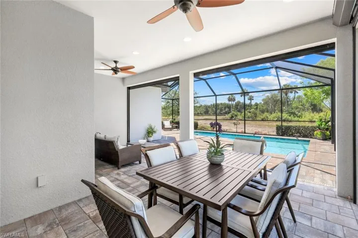 Plenty of covered space for TV and outdoor kitchen