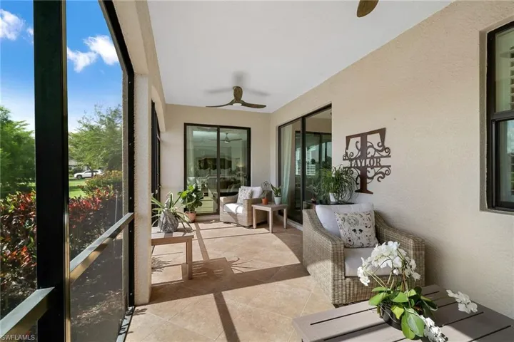 Spacious Lanai with Views of Lake and Golf Course