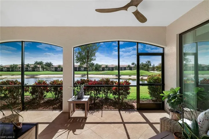 Spacious Lanai with Views of Lake and Golf Course
