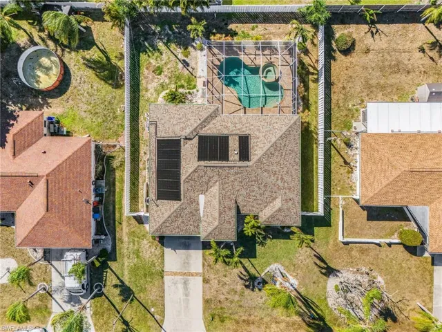 Bird's eye view of a pool