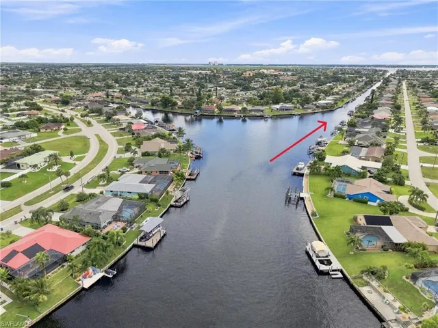 Waterfront property with boat docks