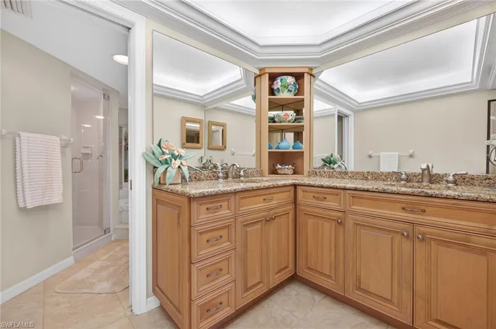 Primary Bathroom with double sinks