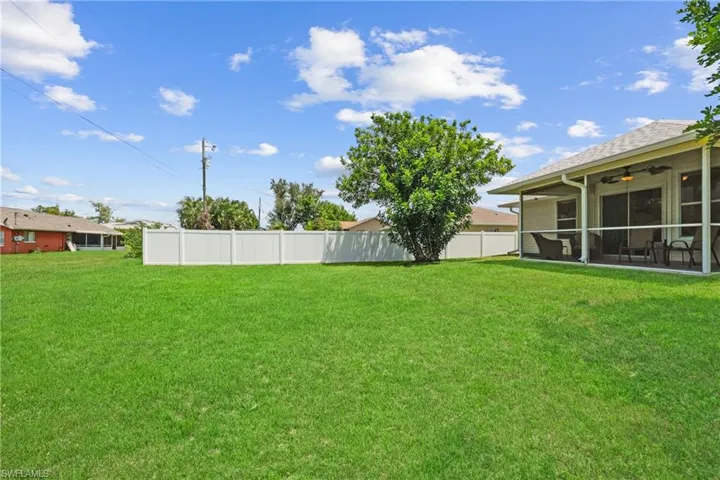 Yard view from South to North