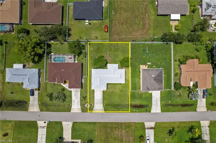 Birds eye view of Lot Size