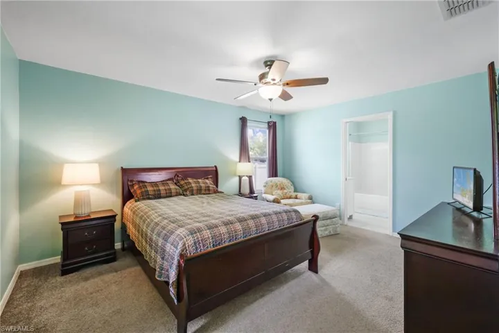 Comfortable Primary Suite off Dining Area