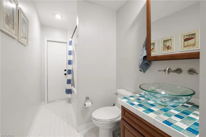 Guest Bathroom with New Vanity & Vessel Sink