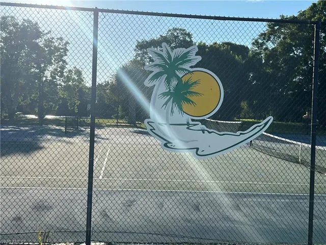 View of tennis court