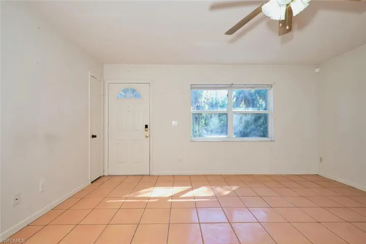 Entryway and living room