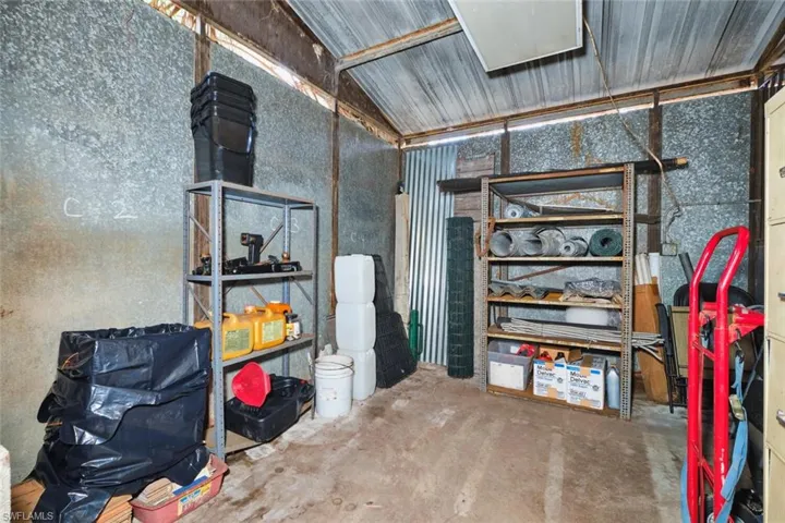 interior of barn
