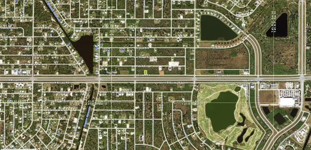Aerial Map. Displaying the property's geographic location and surrounding infrastructure