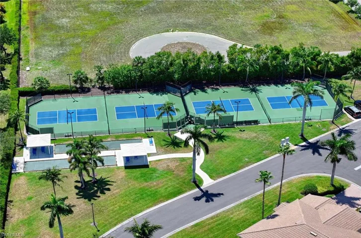 Aerial view of Pickle Ball Courts
