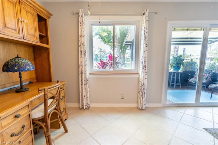 This area could be used as an office area or dining area.
