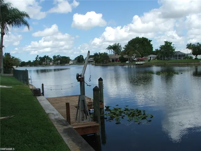 Dock with a water view