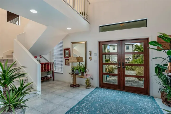 Entrance foyer with french doors