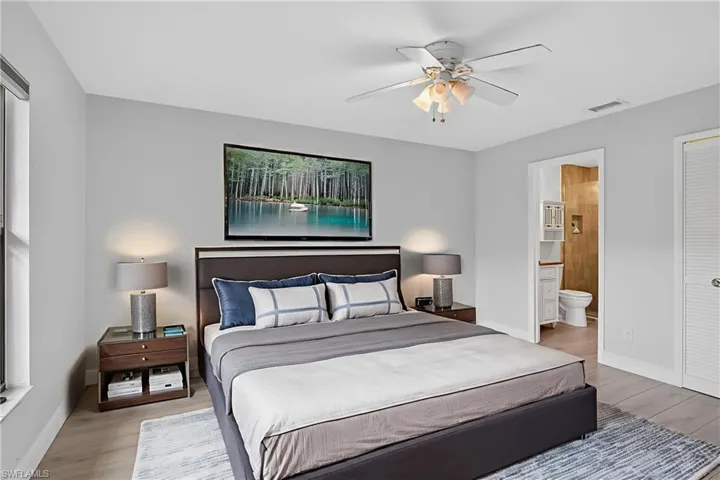 Virtually staged primary Bedroom