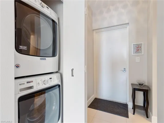 stacked washer and dryer
