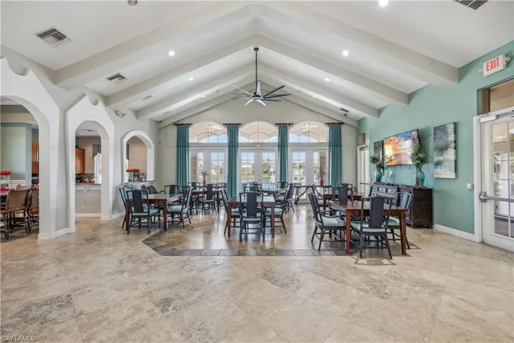 Social room at amenity center