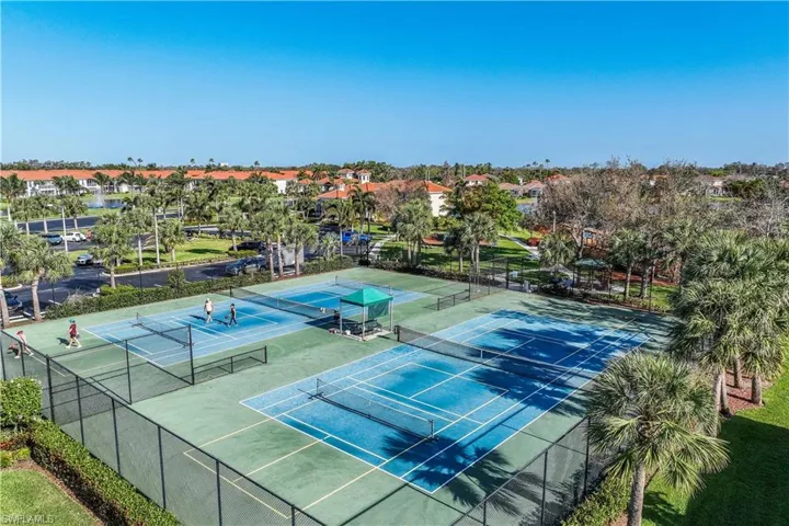 View of tennis court