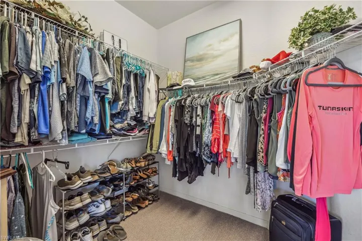 Spacious closet in main bedroom