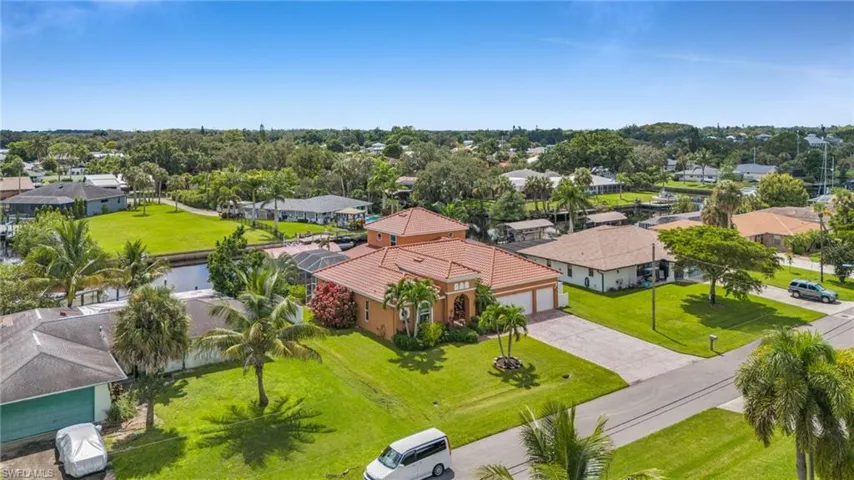 Aerial view of residential area
