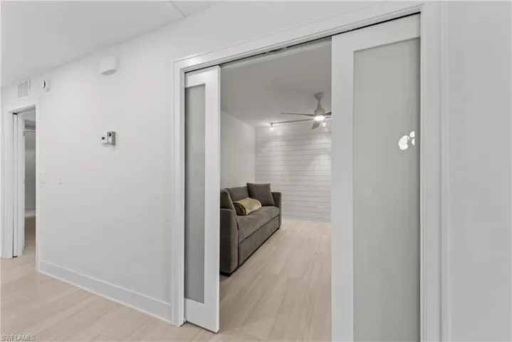 Hallway with baseboards