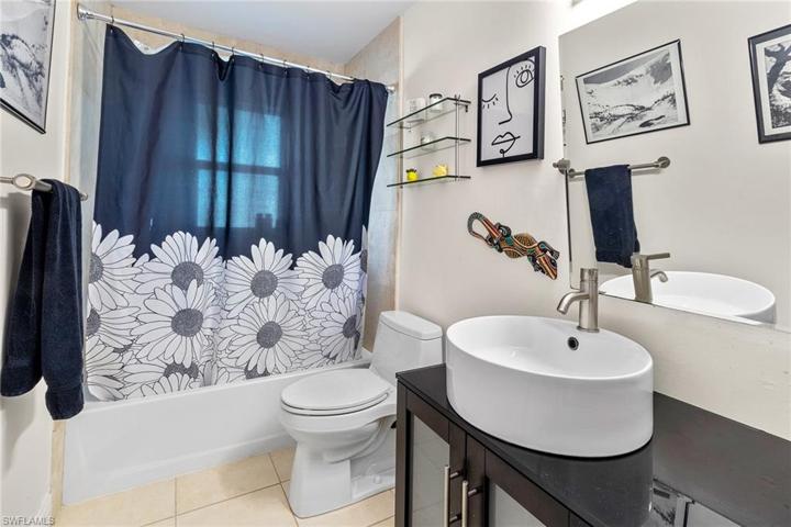 Guest bathroom has been recently updated as well