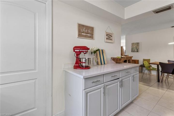 Coffee bar area in kitchen