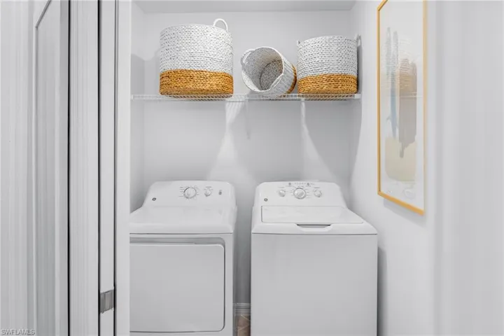 Laundry area with washing machine and dryer