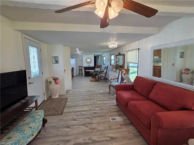 This home originally had 2 BRs, but the Kitchen & Master Suite were enlarged, so now you have a huge Master Suite & huge Kitchen.