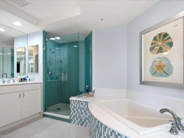 Fully Remodeled Bathroom - Cabinets, Counters, Shower, Flooring - it's GORGEOUS!