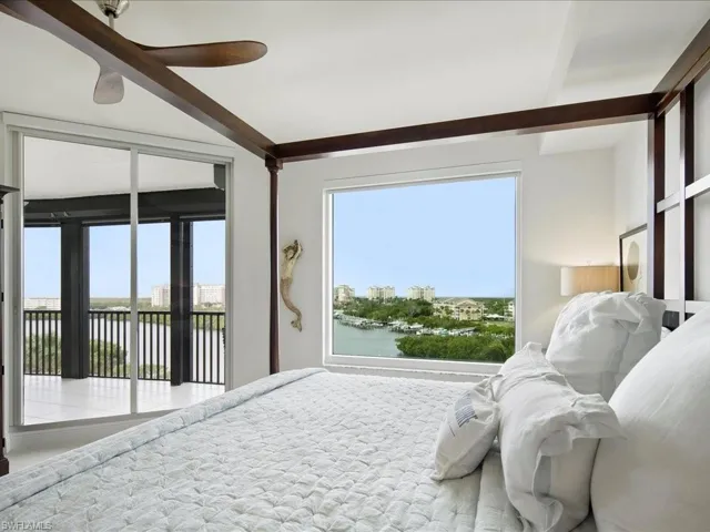 Master Bedroom with Views straight up Wiggins Pass - it doesn't get better than that!